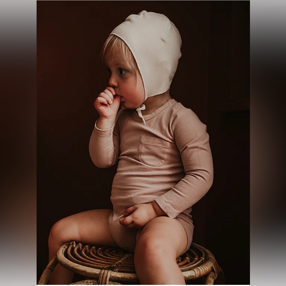 Long Sleeve Onesie in Antique Rose